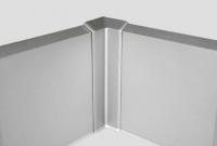 Алюминиевый уголок внутренний для плинтуса Евротрим F-100 серебро
