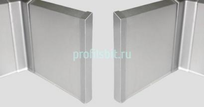 Алюминиевые заглушки для плинтуса Евротрим F-70 комплект серебро