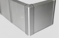 Уголок ПВХ внешний для плинтуса Евротрим F-70 серебро