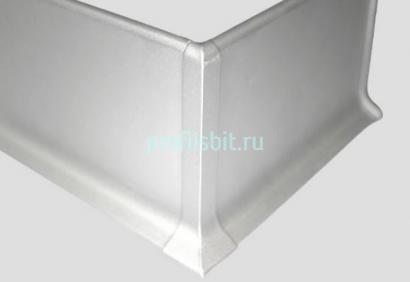 Алюминиевый уголок внешний для плинтуса Евротрим L-60 серебро
