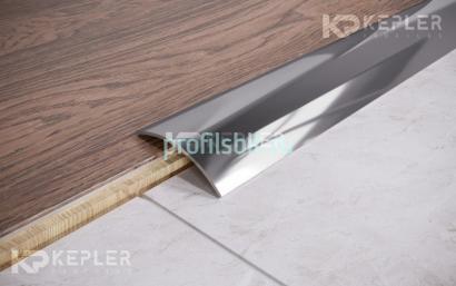 Одноуровневый порог стальной 30 мм FAR 3 P полированная сталь 2,7 м