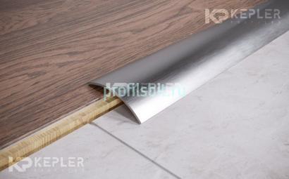 Одноуровневый порог стальной 40 мм FAR 4 M сатинированная сталь 2,7 м