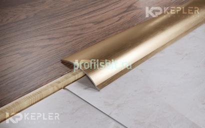 Разноуровневый порог стальной 45 мм FAP 4 GM золото сатинированное 2,7 м