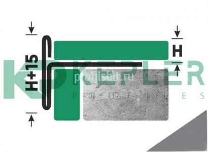 Торцевой Т-профиль стальной закладной 10 мм FFT 10 P полированная сталь 2,7 м