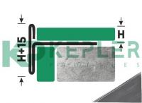 Торцевой Т-профиль стальной закладной 12 мм FFT 12 S сатинированная сталь 2,7 м