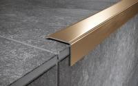 Угловой порог стальной 25x17 мм FC 17 GM золото сатинированное 2,7 м