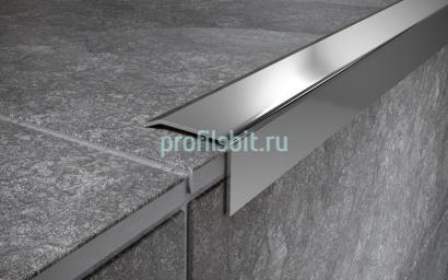 Угловой порог стальной 25x25 мм FC 25 P полированная сталь 2,7 м