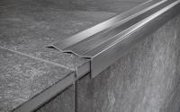 Угловой порог стальной 40х15 мм FCA 15 M сатинированная сталь 2,7 м