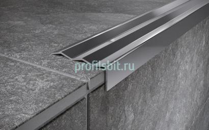 Угловой порог стальной 40х15 мм FCA 15 P полированная сталь 2,7 м