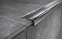 Угловой порог стальной 40х8 мм FCR 8 P полированная сталь 2,7 м