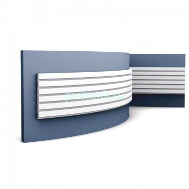 Гибкая стеновая панель 3D Orac Decor W111F белая 200х25х1.5 см