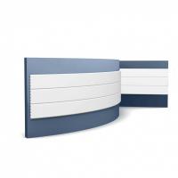 Гибкая стеновая панель 3D Orac Decor WX205F белая 200x25x1.3 см