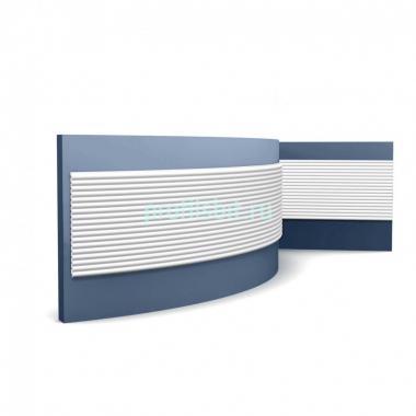 Гибкая стеновая панель 3D Orac Decor WX210F белая 200x25.5x1.3 см