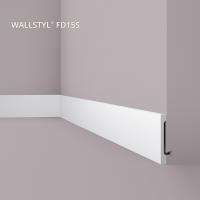 Напольный плинтус NMC Wallstyl FD15S белый 150х18 мм 200 см