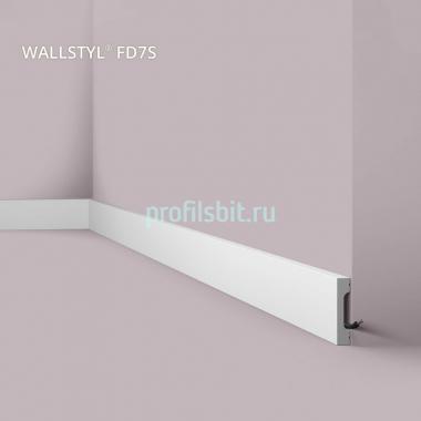 Напольный плинтус NMC Wallstyl FD7S белый 70х15 мм 200 см