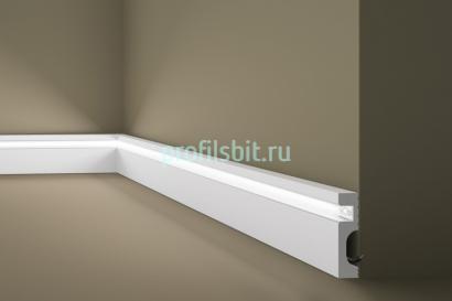 Напольный плинтус скрытого освещения NMC Wallstyl IL11 белый 80х20 мм 200 см