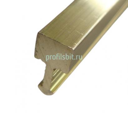 Латунный Т-профиль (вставка-разделитель) 10х5 мм шлифованный AD 10 3м