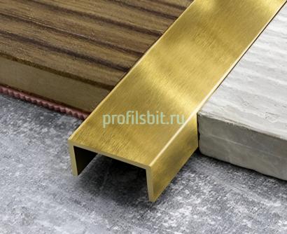 П-профиль 10х15х10 мм латунный шлифованный PU 15 3м