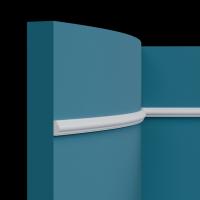 Молдинг гибкий Перфект Плюс P35F белый ударопрочный полимер 25х12х2000 мм