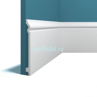 Плинтус напольный Перфект Плюс P114 белый ударопрочный полимер 180х18 2 м