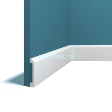 Плинтус напольный Перфект Плюс P141 белый ударопрочный полимер 70х13 2 м