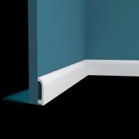 Плинтус напольный Перфект Плюс P151 белый ударопрочный полимер 80х20 2 м