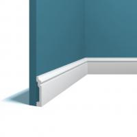 Плинтус напольный Перфект Плюс P156 белый ударопрочный полимер 60х12 2 м