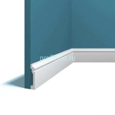 Плинтус напольный Перфект Плюс P156 белый ударопрочный полимер 60х12 2 м