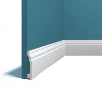 Плинтус напольный Перфект Плюс P157 белый ударопрочный полимер 78х14 2 м