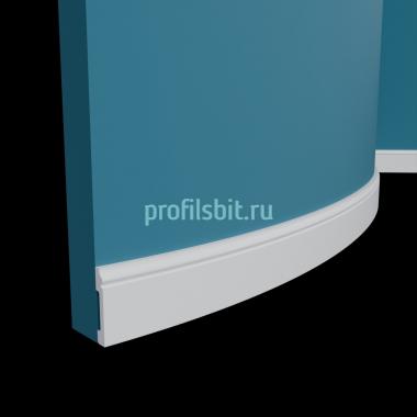 Плинтус напольный гибкий Перфект Плюс P29F белый ударопрочный полимер 79х13 2 м