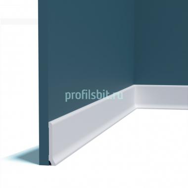 Плинтус напольный Перфект Плюс P223 белый ударопрочный полимер 80х13 2 м