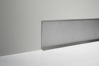 Напольный плинтус алюминиевый Евротрим L-40 2140 40 мм Матовое серебро 2,95 м