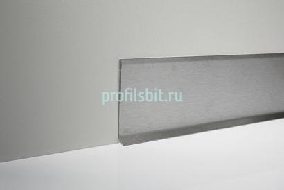 Напольный плинтус алюминиевый Евротрим L-60 2157 60 мм Матовое серебро 2,95 м