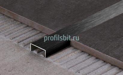 Стальной П-профиль 10х15 FSUP15-BS черный сатинированный 2,7м