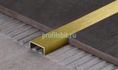Стальной П-профиль 10х30 FSUP30-GS золото сатинированное 2,7м