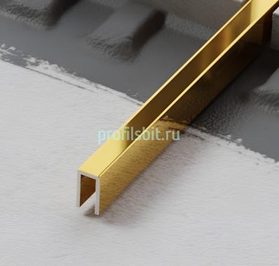 Стальной П-профиль 5х10 FSUP05-GP золото полированное 2,7м