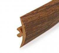 Гибкий порог ПВХ 40 мм Cezar Flex Line 77 Орех 6 м