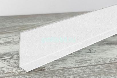 Теневой плинтус алюминиевый под гипсокартон ПБ-40х13 белый муар 3м