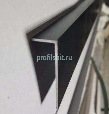 Теневой плинтус алюминиевый под гипсокартон ПБ-40х13 черный матовый 3м