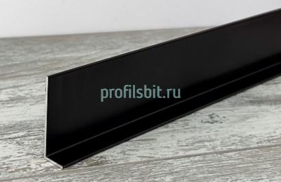 Теневой плинтус алюминиевый под гипсокартон ПБ-40х13 черный муар 3м