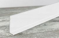 Теневой плинтус алюминиевый под гипсокартон ПБ-70х14 белый муар 3м