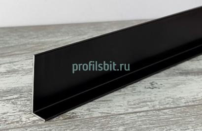 Теневой плинтус алюминиевый под гипсокартон ПБ-70х14 черный муар 3м