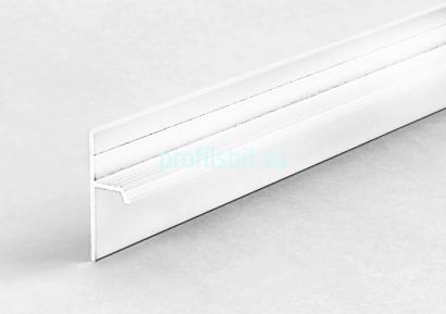 Теневой плинтус алюминиевый под гипсокартон ПТ-1/20 белый матовый 3м