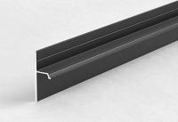Теневой плинтус алюминиевый под гипсокартон ПТ-1/20 черный 3м