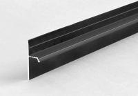 Теневой плинтус алюминиевый под гипсокартон ПТ-1/20 черный муар 3м
