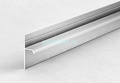 Теневой плинтус алюминиевый под гипсокартон ПТ-1/20 серебро 3м