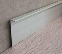Теневой плинтус алюминиевый под гипсокартон ПТ-1/60 ЭКО серебро 3м