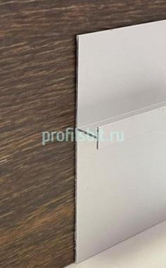 Теневой плинтус алюминиевый под гипсокартон ПТ-1/70 сырой алюминий 3м