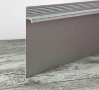 Теневой плинтус алюминиевый под гипсокартон ПТ-1/80 сырой алюминий 3м