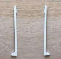 Металлические заглушки для плинтуса ПТ-40 М белый (кмп)